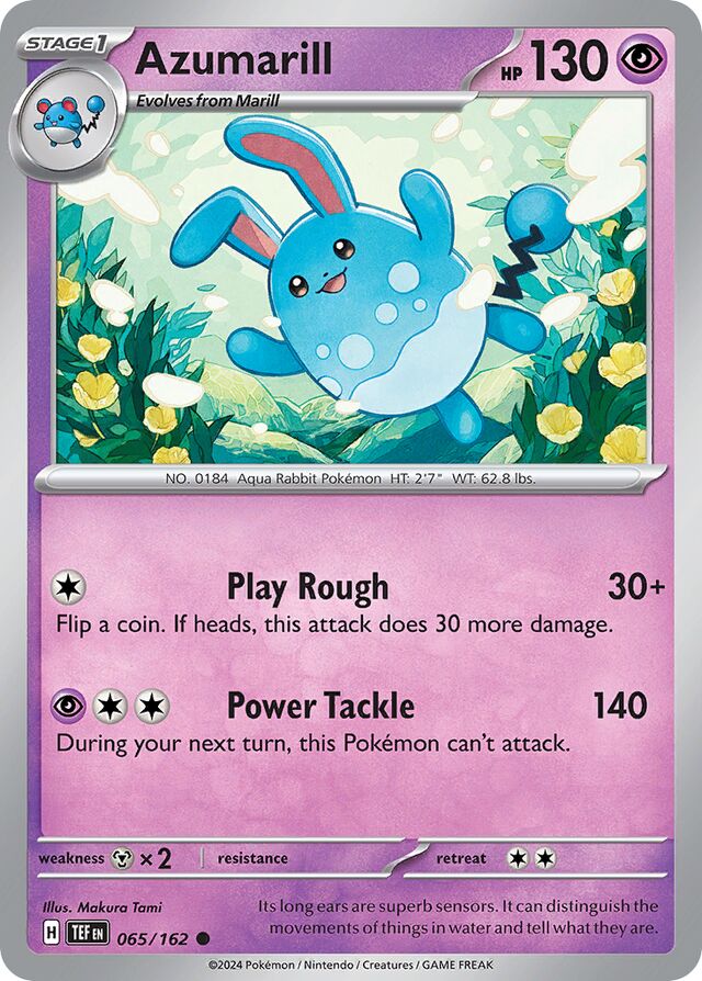 Azumarill Reverse Holo 065/162