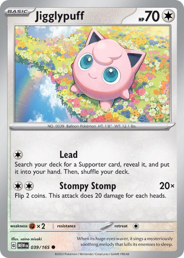 Jigglypuff Reverse Holo 039/165