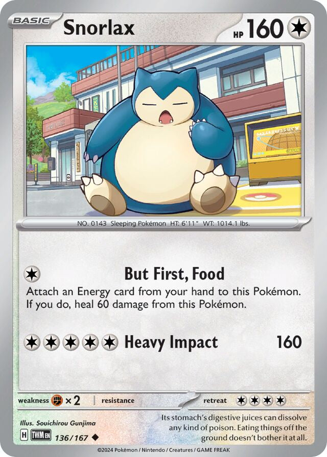 Snorlax Reverse Holo 136/167