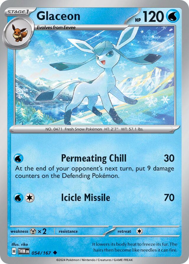 Glaceon Reverse Holo 054/167