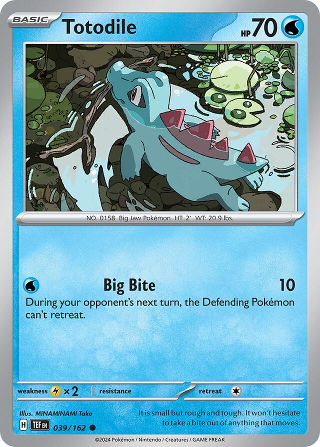 Totodile Reverse Holo 039/162