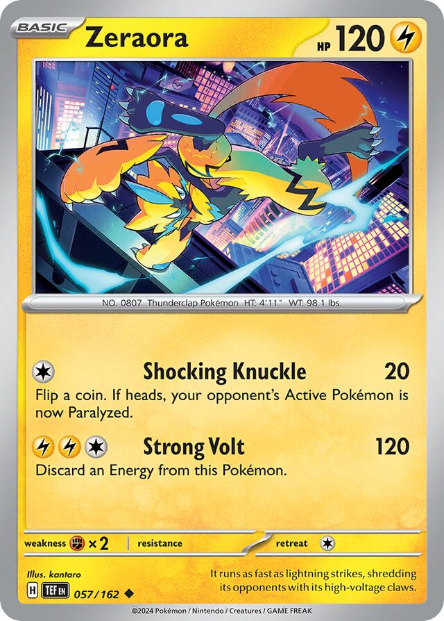 Zeraora Reverse Holo 057/162