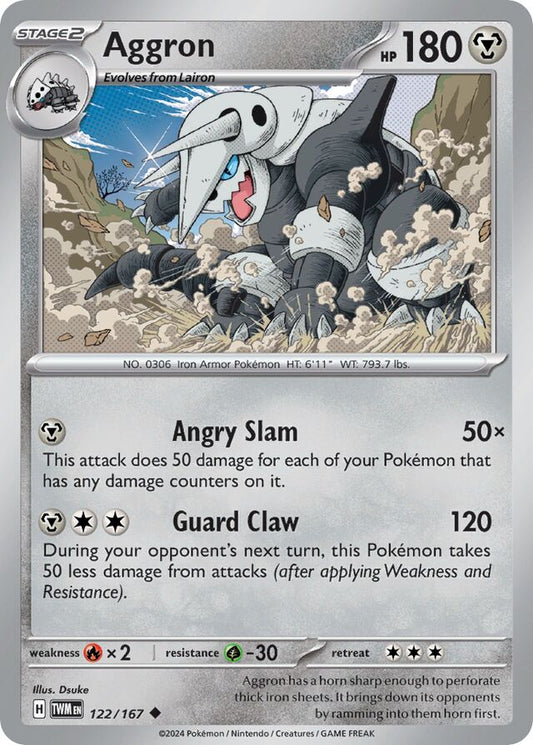 Aggron Reverse Holo 122/167