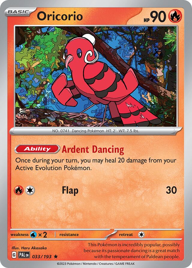 Oricorio Reverse Holo 033/193