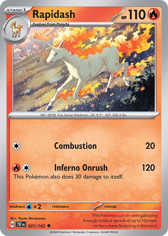 Rapidash Reverse Holo 027/162