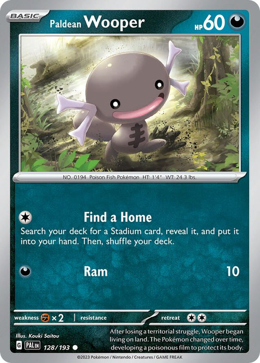 Paldean Wooper Reverse Holo 128/193