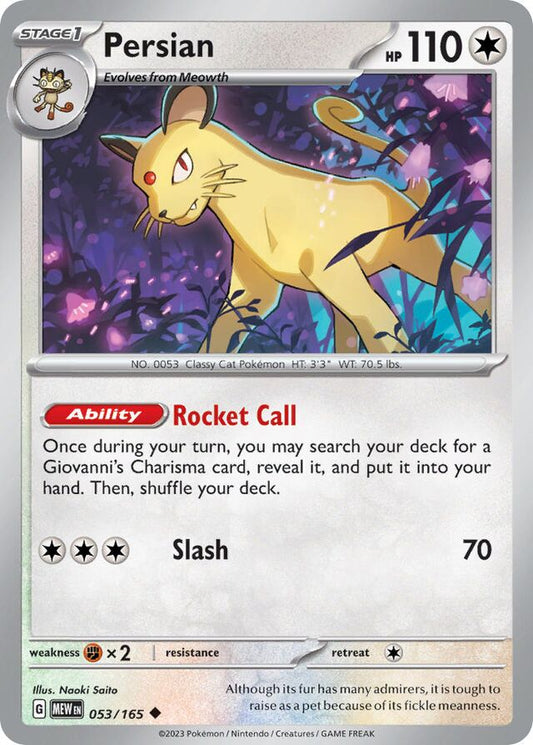 Persian Reverse Holo 053/165