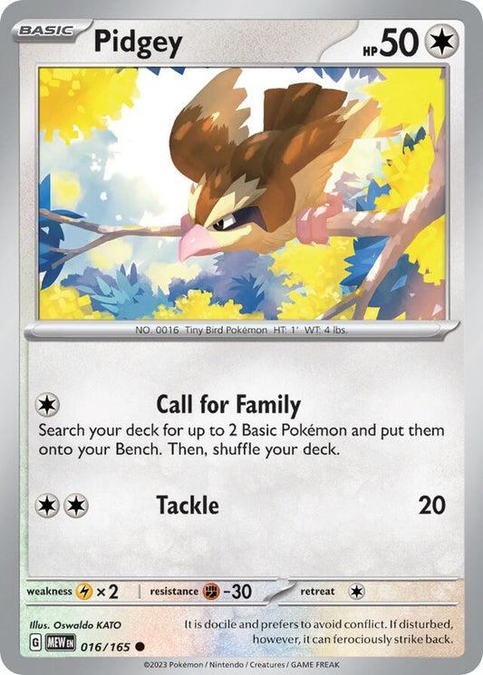 Pidgey Reverse Holo 016/165