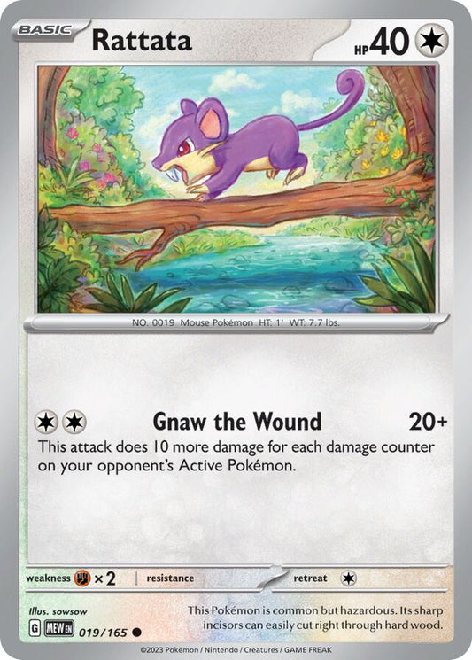 Rattata Reverse Holo 019/165