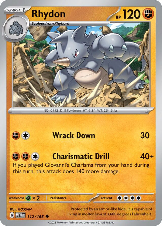 Rhydon Reverse Holo 112/165