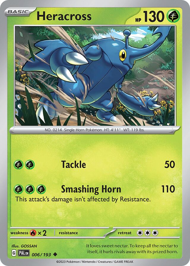 Heracross Reverse Holo 006/193