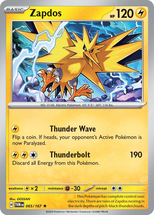 Zapdos Reverse Holo 065/167