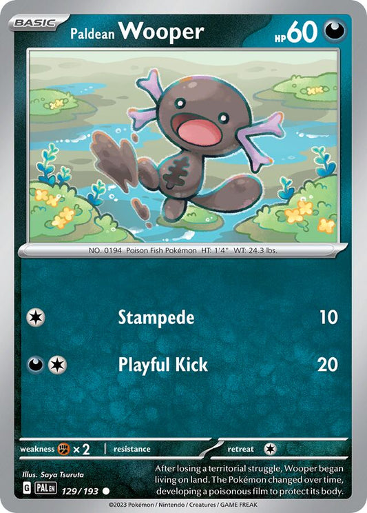 Paldean Wooper Reverse Holo 129/193