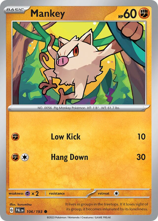 Mankey Reverse Holo 106/193
