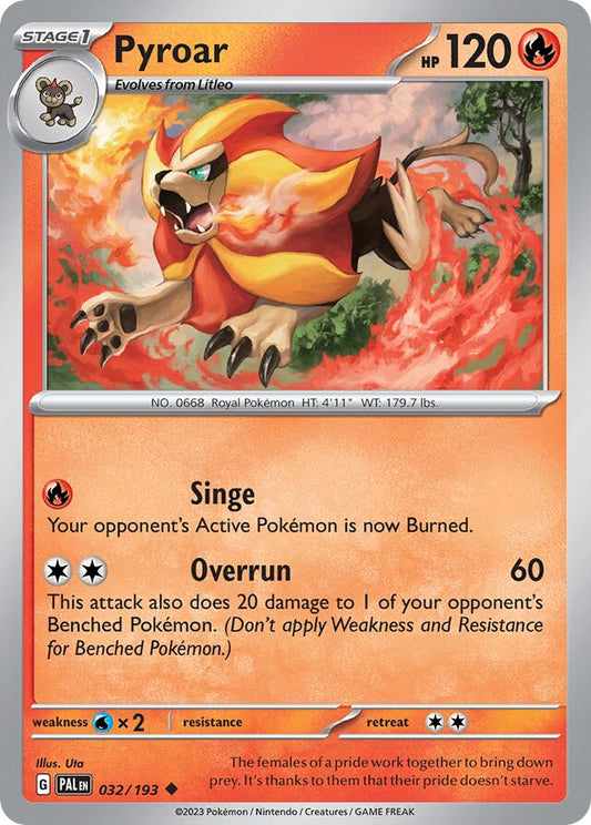 Pyroar Reverse Holo 032/193