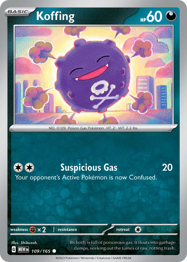 Koffing Reverse Holo 109/165