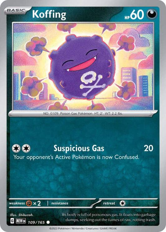 Koffing Reverse Holo 109/165