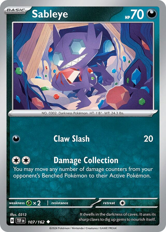 Sableye Reverse Holo 107/162