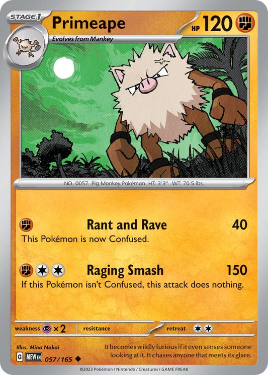Primeape Reverse Holo 057/165