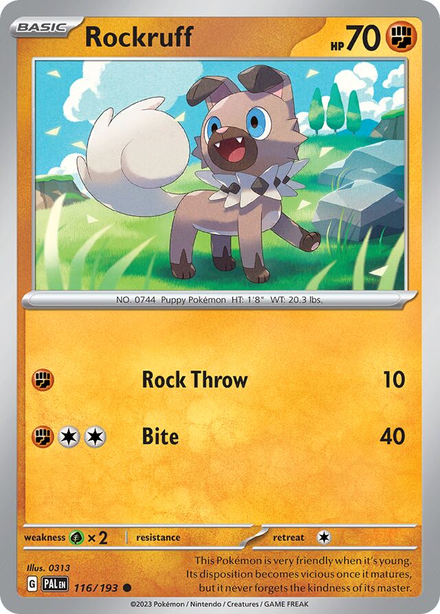 Rockruff Reverse Holo 116/193