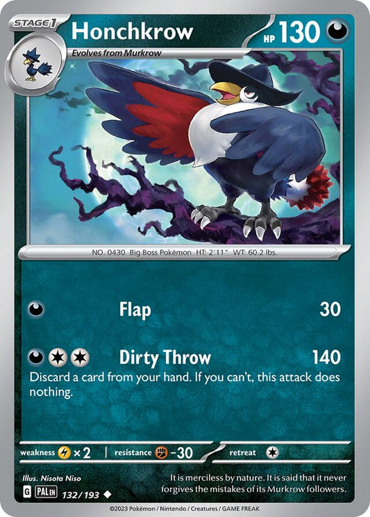 Honchkrow Reverse Holo 132/193