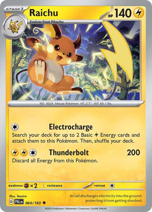 Raichu Reverse Holo 064/193