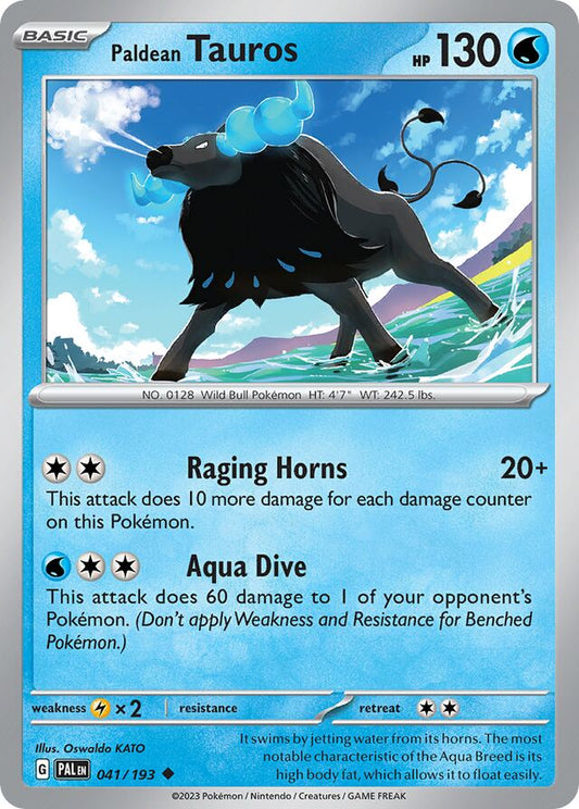 Paldean Tauros Reverse Holo 041/193