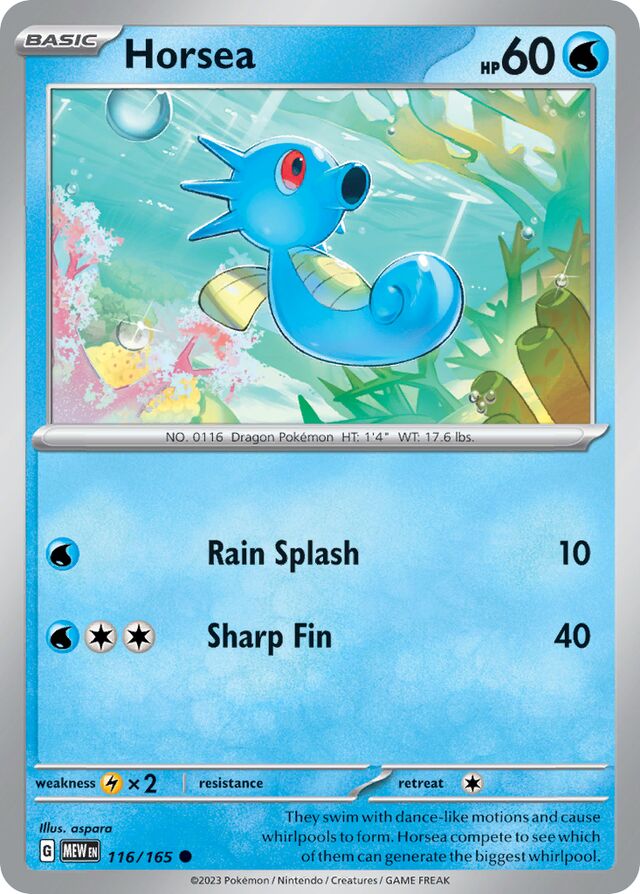 Horsea Reverse Holo 116/165