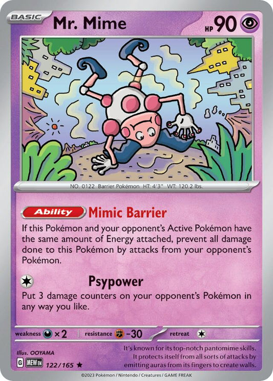 Mr Mime Reverse Holo 122/165