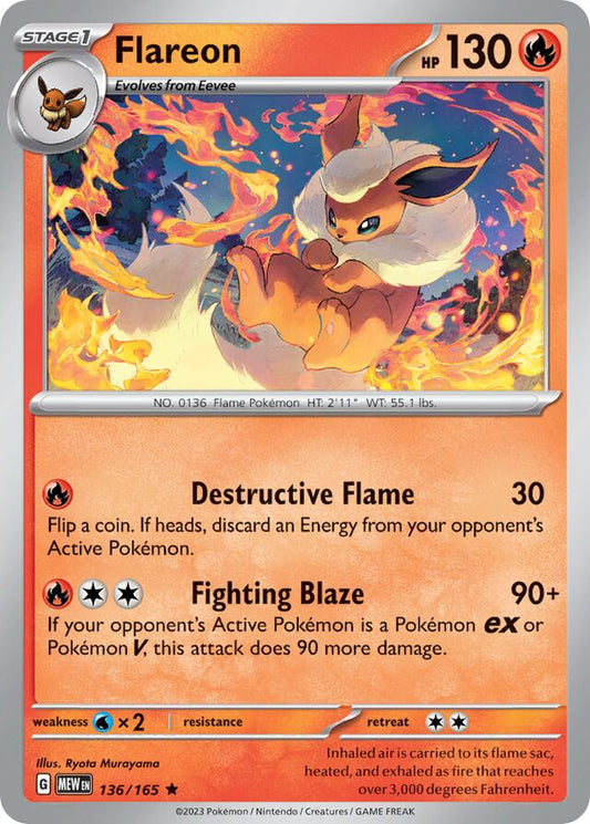 Flareon Reverse Holo 136/165