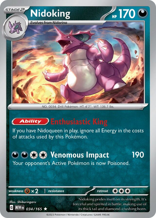 Nidoking Reverse Holo 034/165