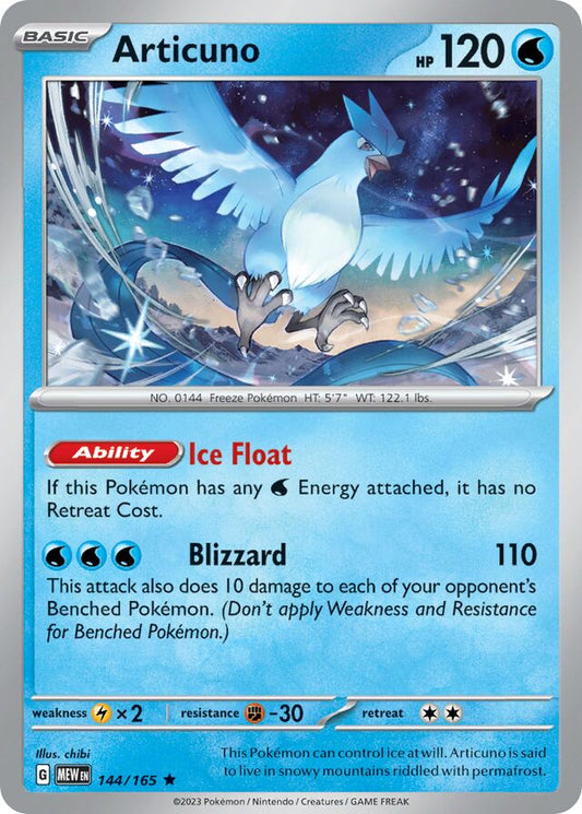 Articuno Reverse Holo 144/165
